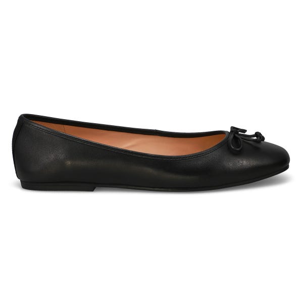 Ballerine en cuir souple YARA, noir, femmes
