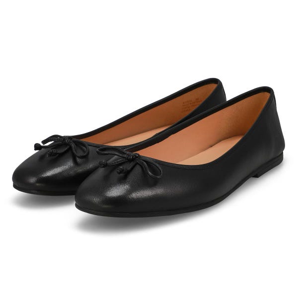 Ballerine en cuir souple YARA, noir, femmes