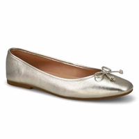 Ballerine en cuir souple YARA, or, femmes