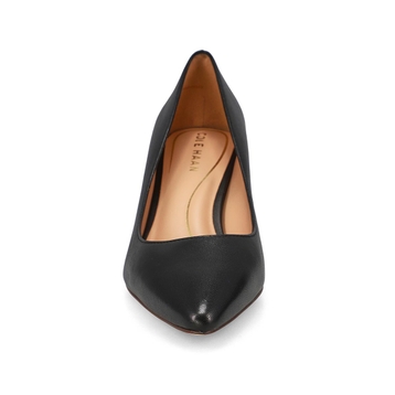 Women's Cassandra Block Leather Dress Heel - Black