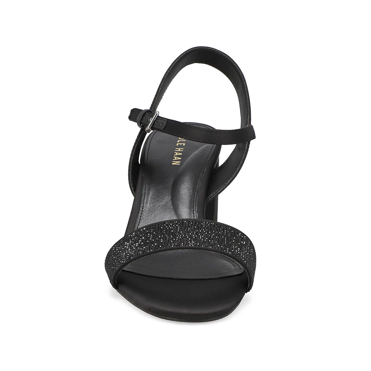 Women's Josie Heeled Dress Sandal - Black Satin/Crystal