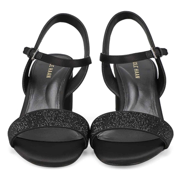 Women's Josie Heeled Dress Sandal - Black Satin/Cr