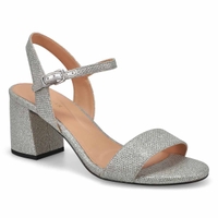 Women's  Josie Heeled Dress Sandal - Silver Glitter