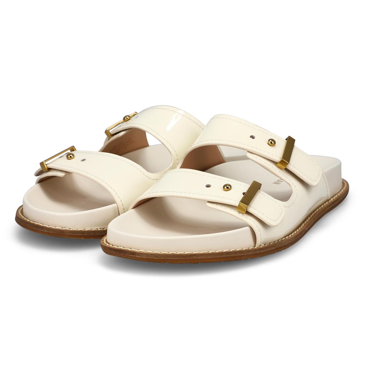 Women's Marisol Patent Leather Footbed Sandal - Ivory