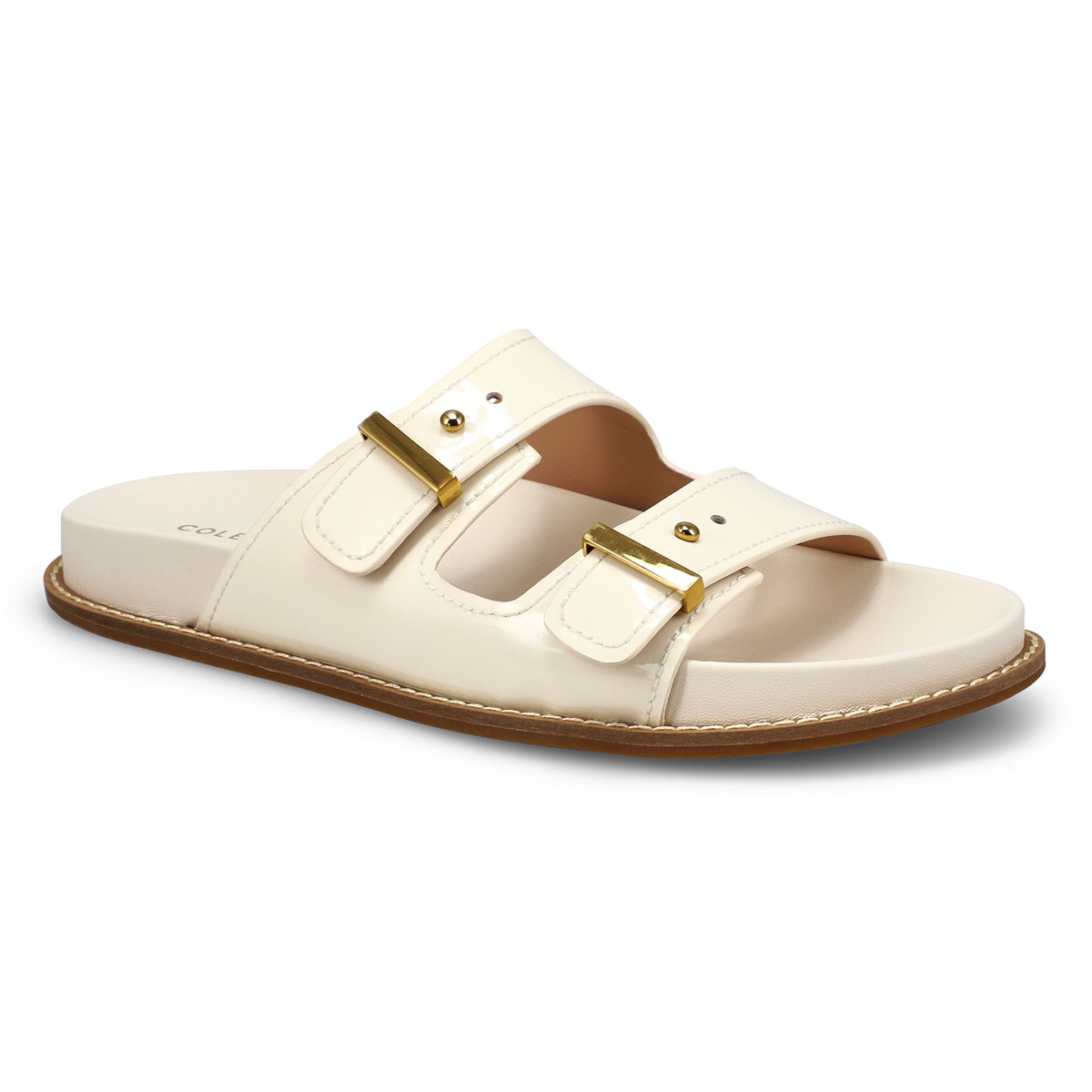 Women's Marisol Patent Leather Footbed Sandal - Ivory