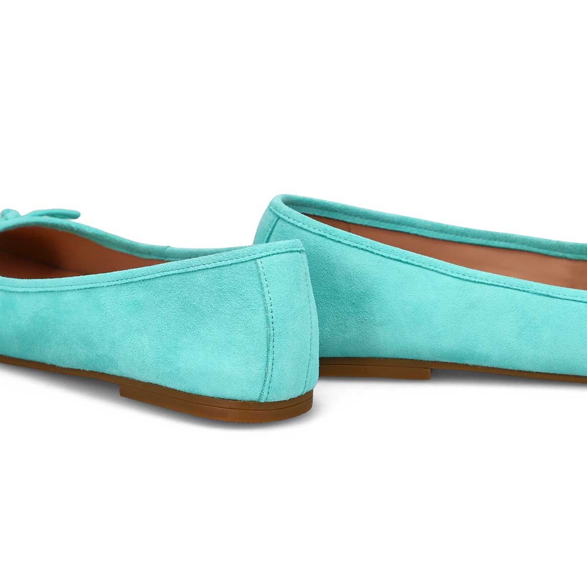 Ballerine en suède doux YARA, bleu piscine, femmes