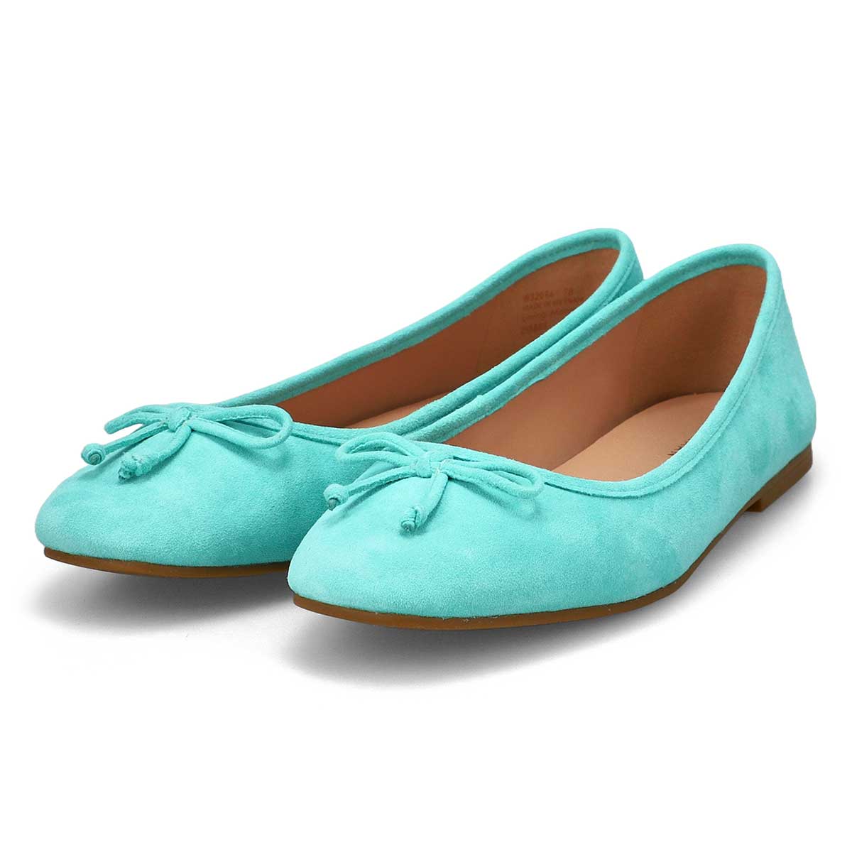 Ballerine en suède doux YARA, bleu piscine, femmes