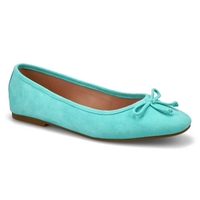 Ballerine en suède doux YARA, bleu piscine, femmes