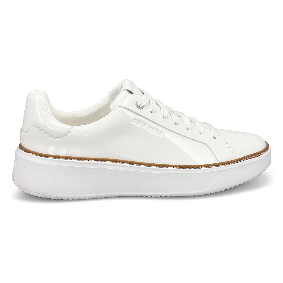 Women's  Grandpro Topspin Patent Casual Sneaker - White/White