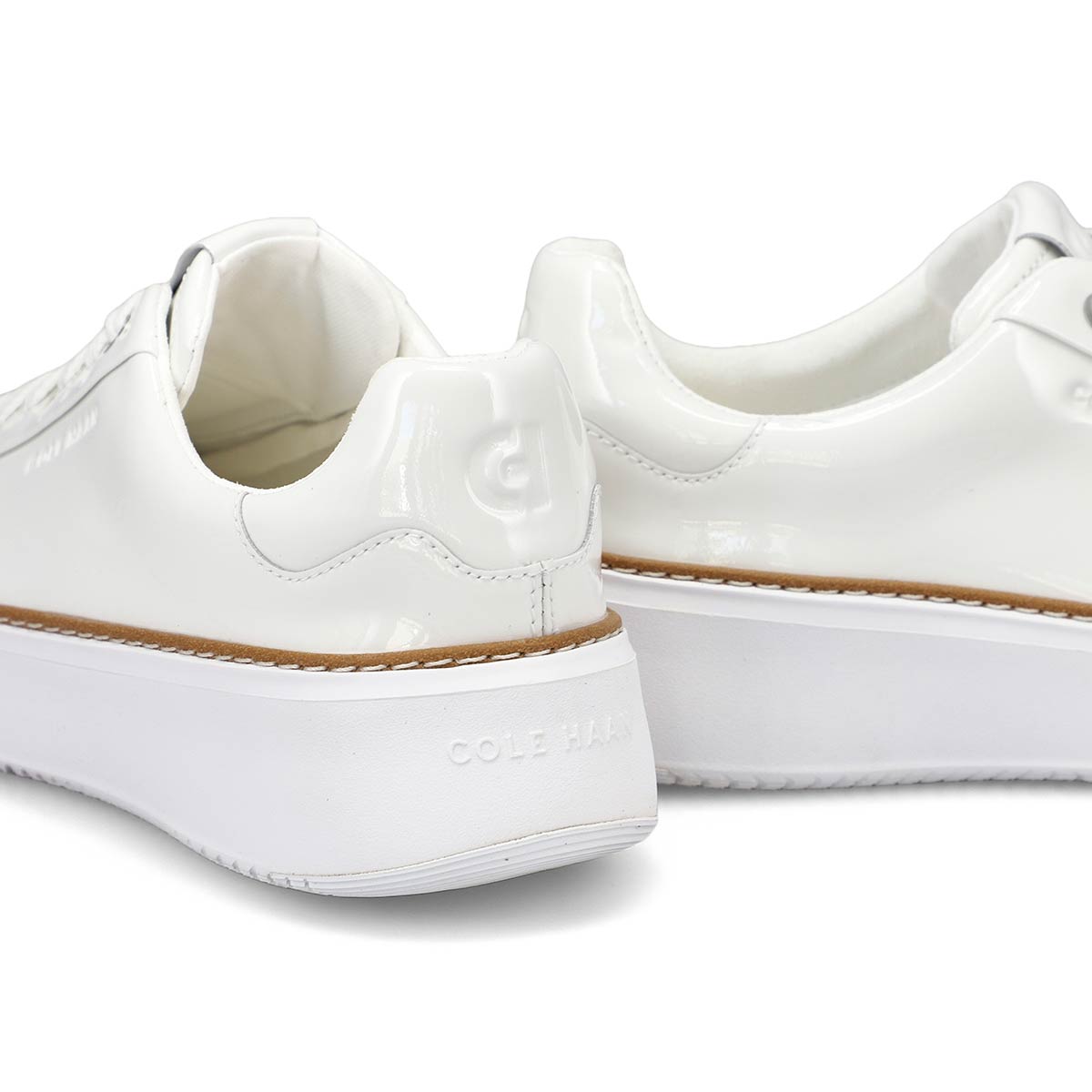 Women's  Grandpro Topspin Patent Casual Sneaker - White/White