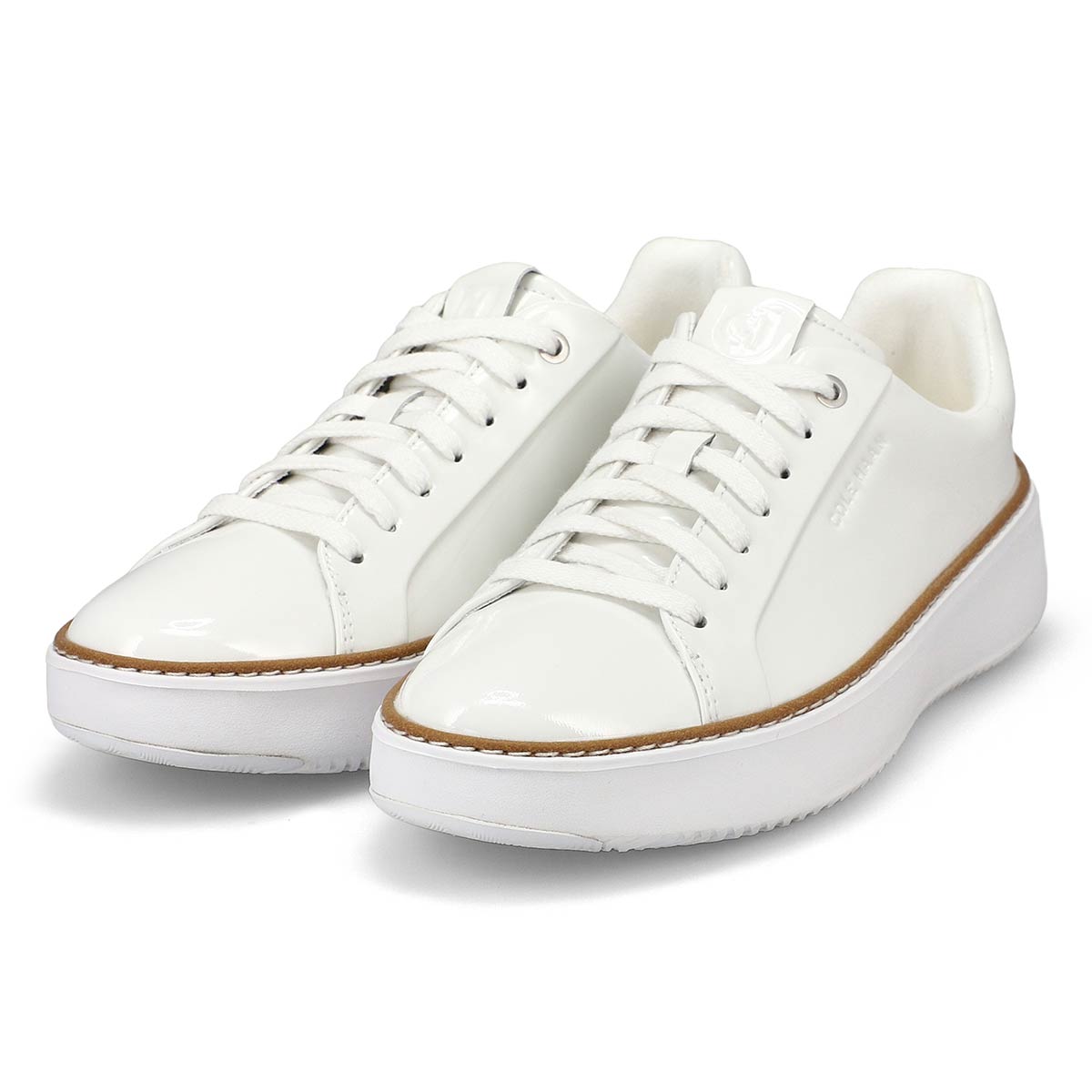 Women's  Grandpro Topspin Patent Casual Sneaker - White/White