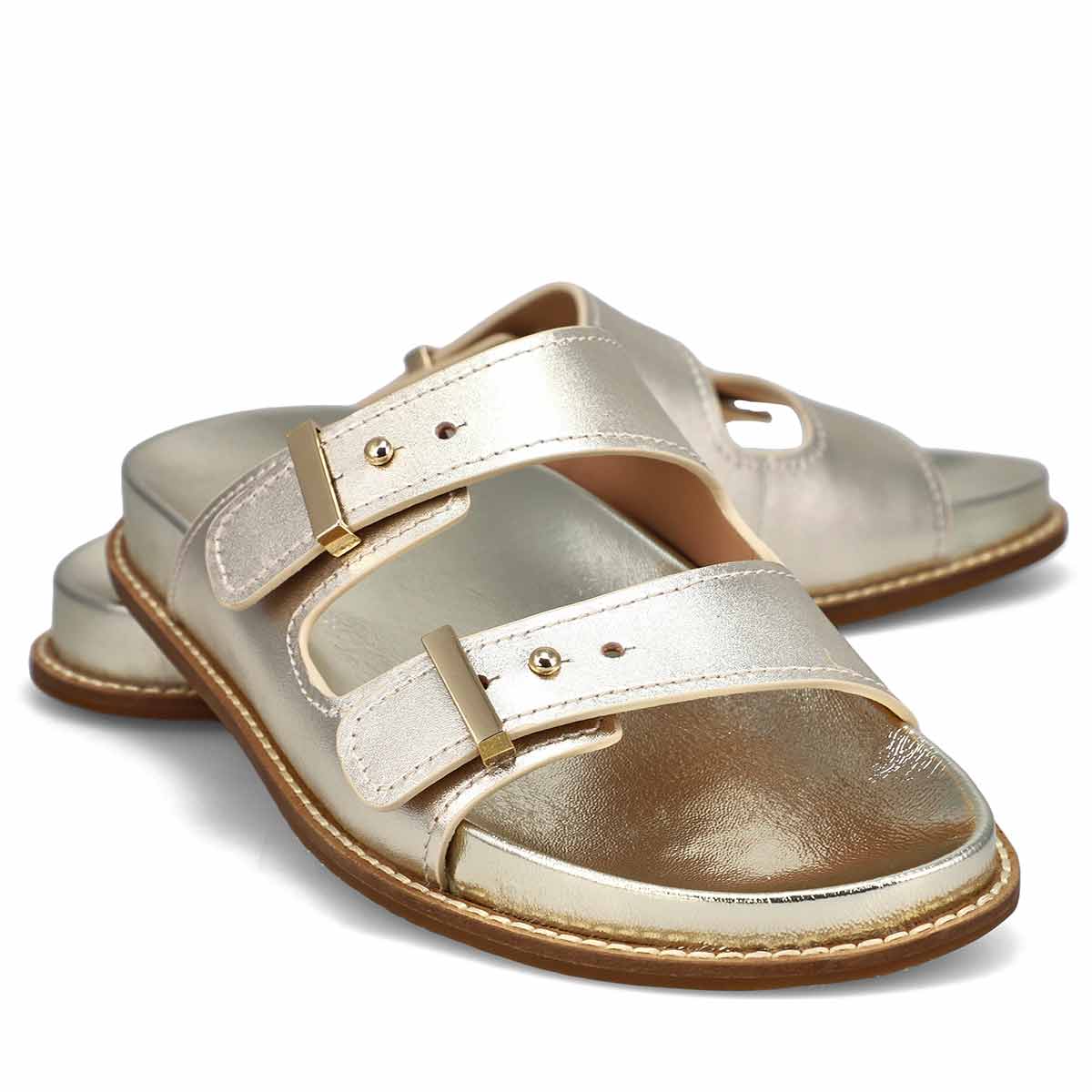 Women's Marisol Leather Footbed Sandal - Soft Gold