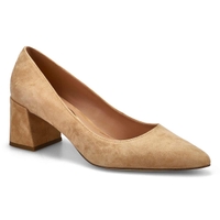 Women's Cassandra Block Suede Dress Heel - Tuscan Sand