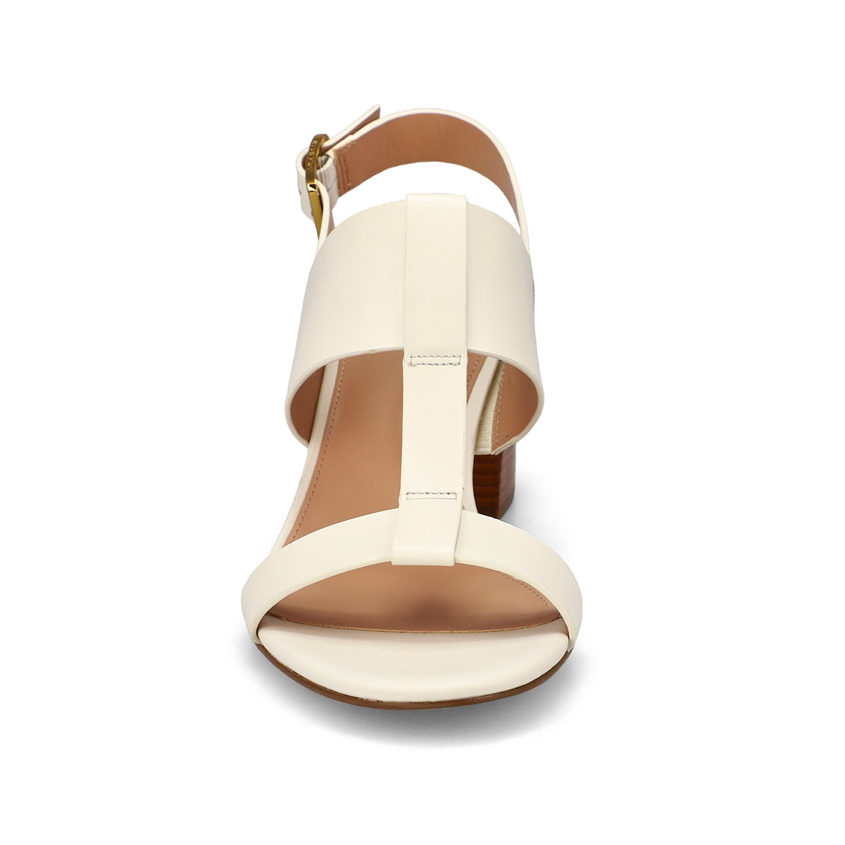 Women's Josie T-Strap Leather Dress Sandal - Ivory