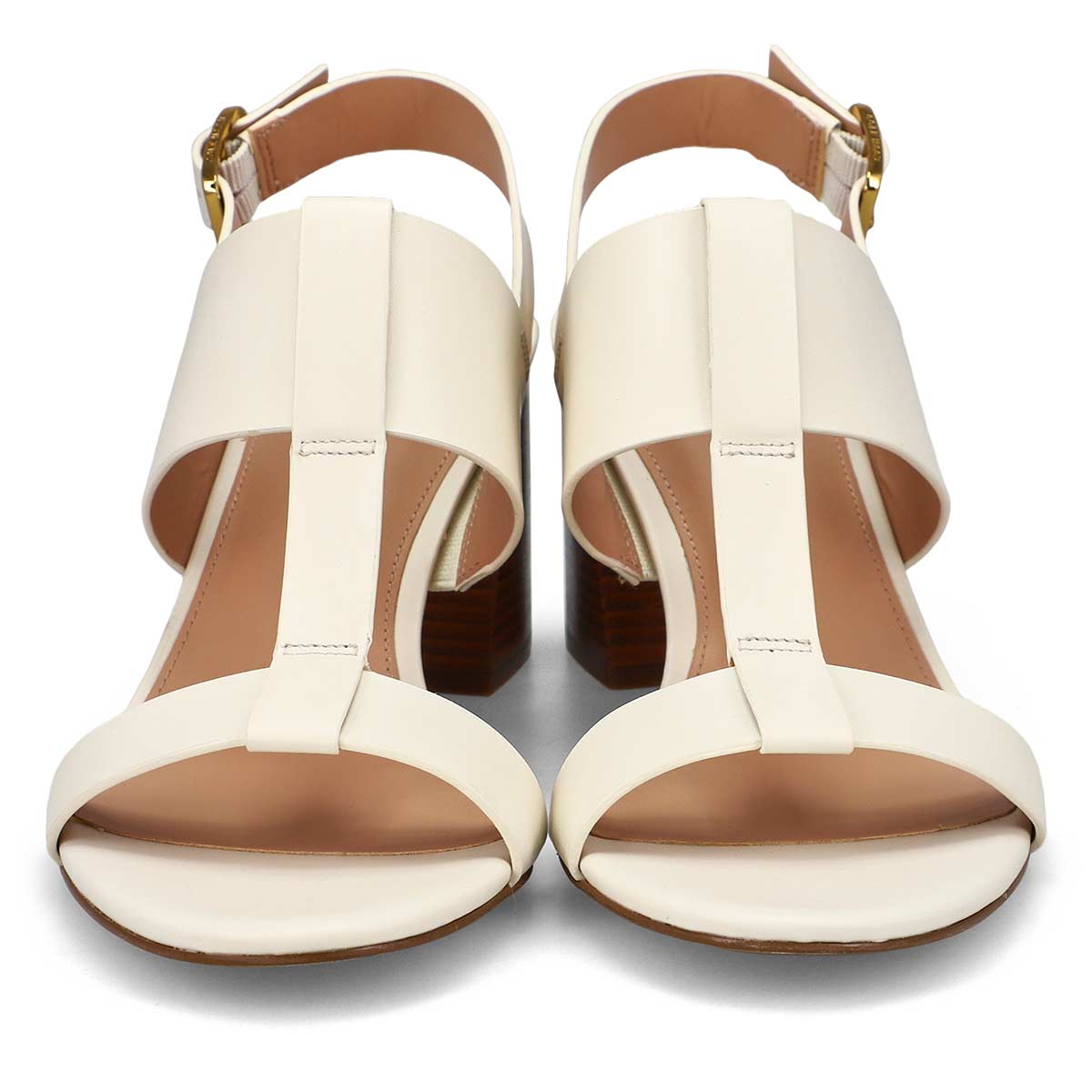 Women's Josie T-Strap Leather Dress Sandal - Ivory