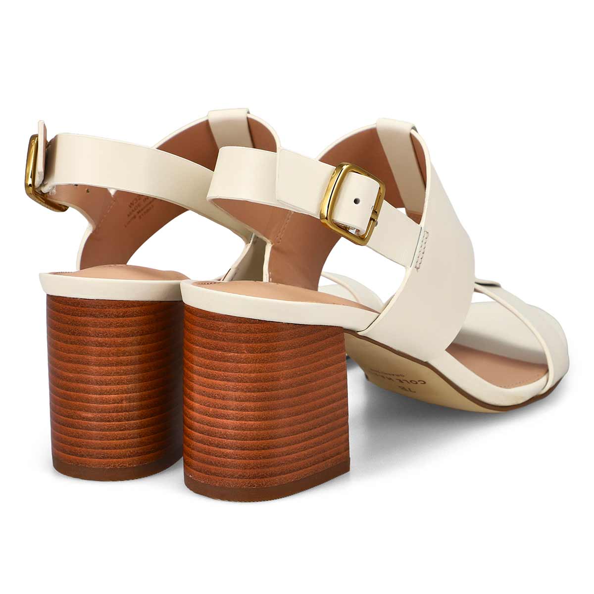 Sandale habillée en cuir JOSIE T-STRAP, ivoire, femmes