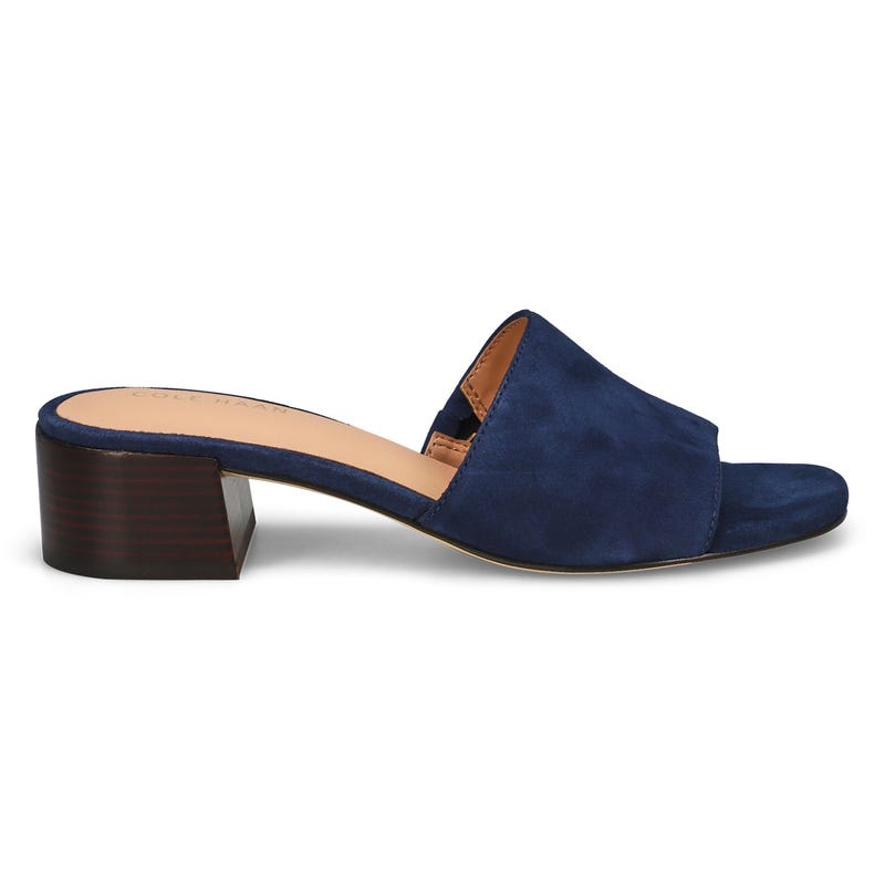 Women's Calli Suede Dress Slide Sandal - Navy Blazer Suede