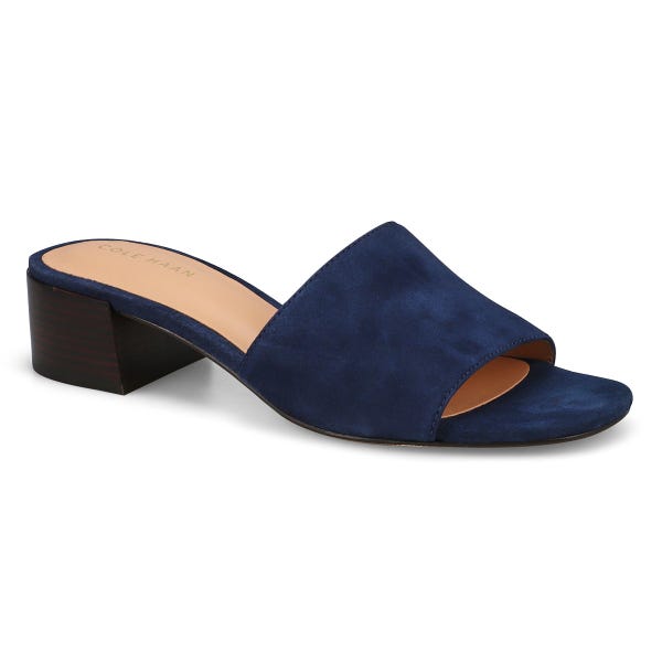 Women's Calli Suede Dress Slide Sandal - Navy Blazer Suede