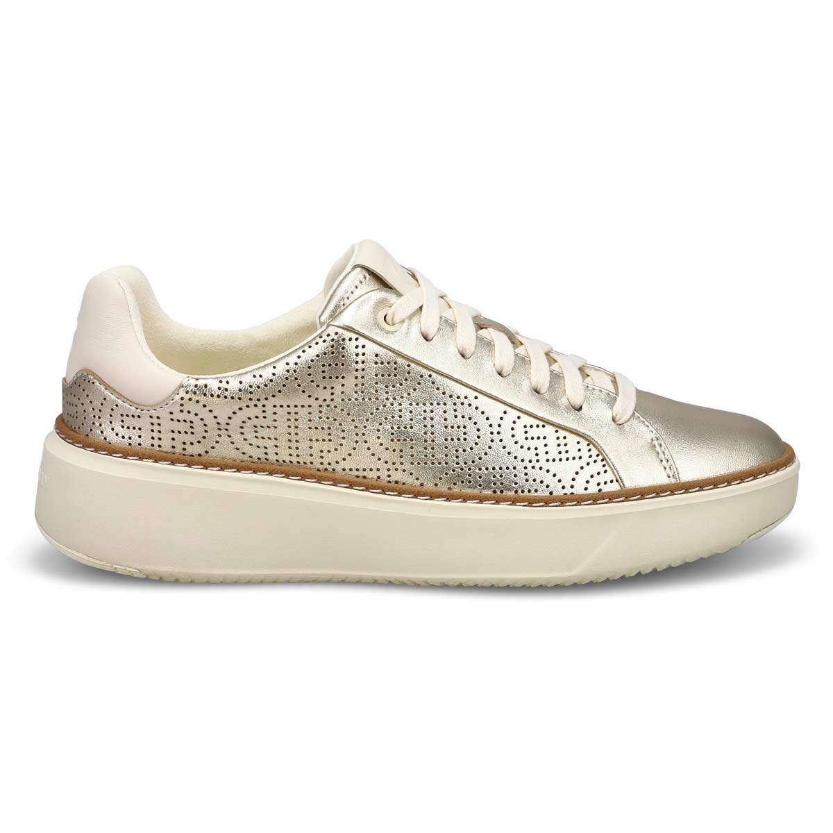 Women's Grandpro Topspin Perforated Leather Casual Sneaker - White/White