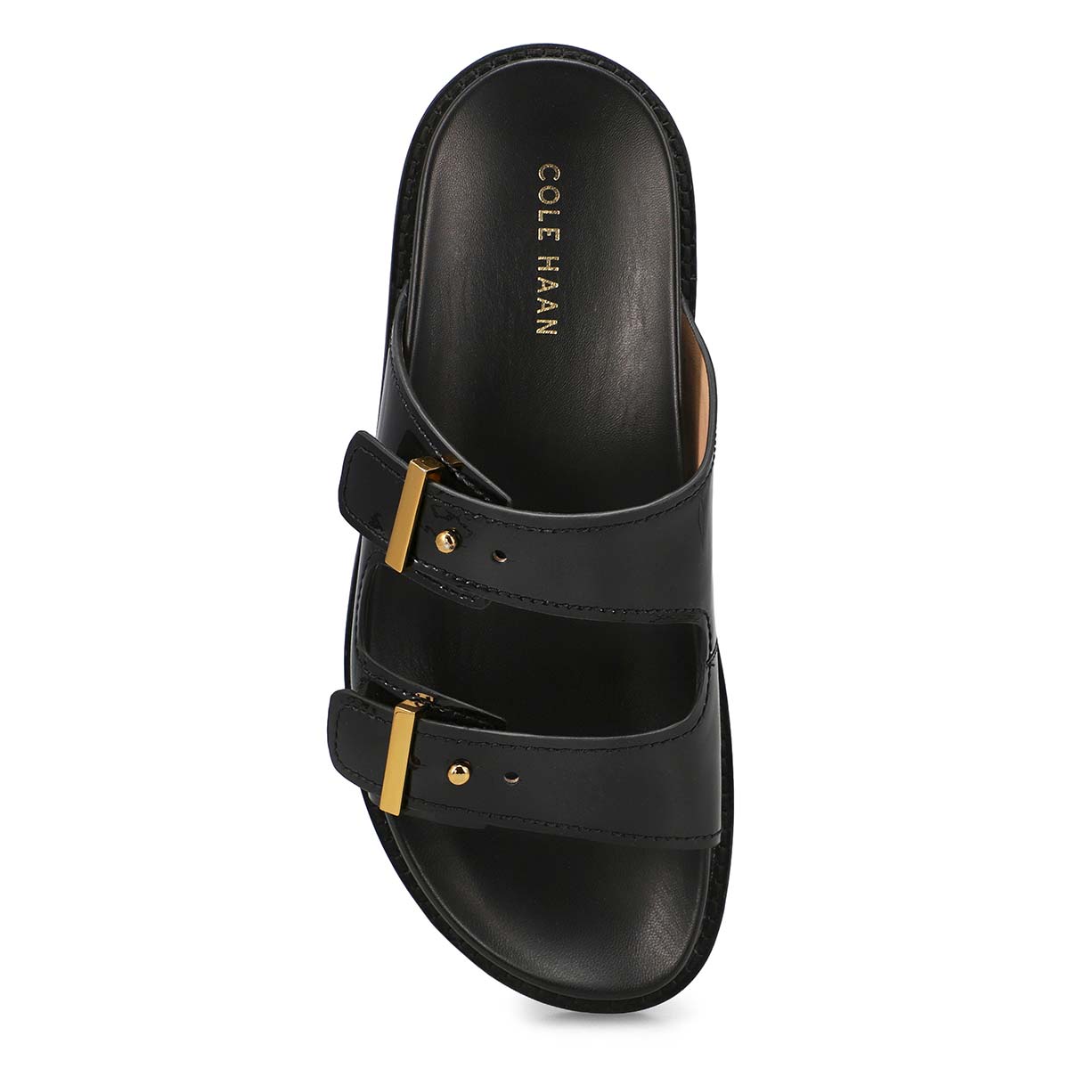 Women's Marisol Patent Leather Footbed Sandal - Black