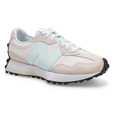 Baskets à lacets 327, blanc/bleu éclatant, femmes