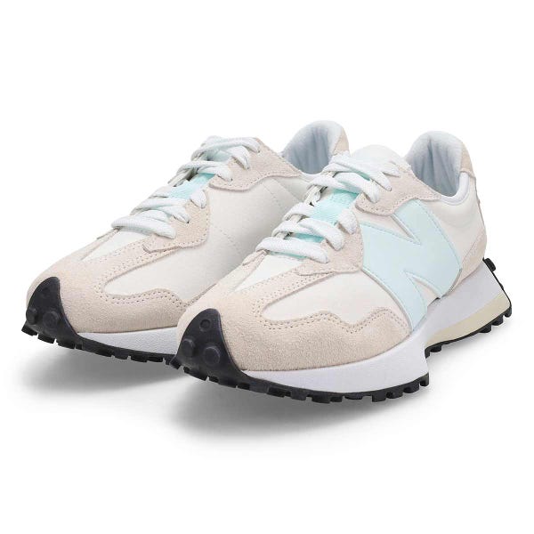 Women's 327 Lace Up Sneaker - White/Glint Blue