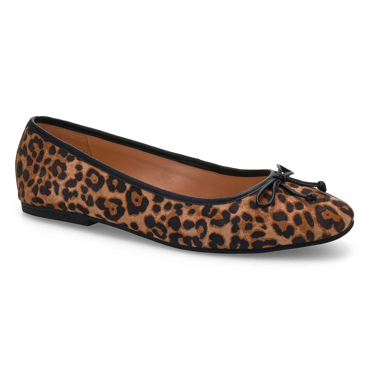 Ballerine en suède doux YARA, léopard, femmes