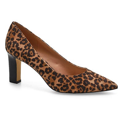 Lds Mylay Suede Dress Heel - Leopard