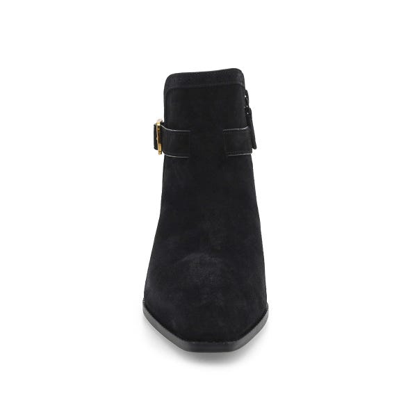 Women's  Norella Buckle Suede Ankle Boot - Black