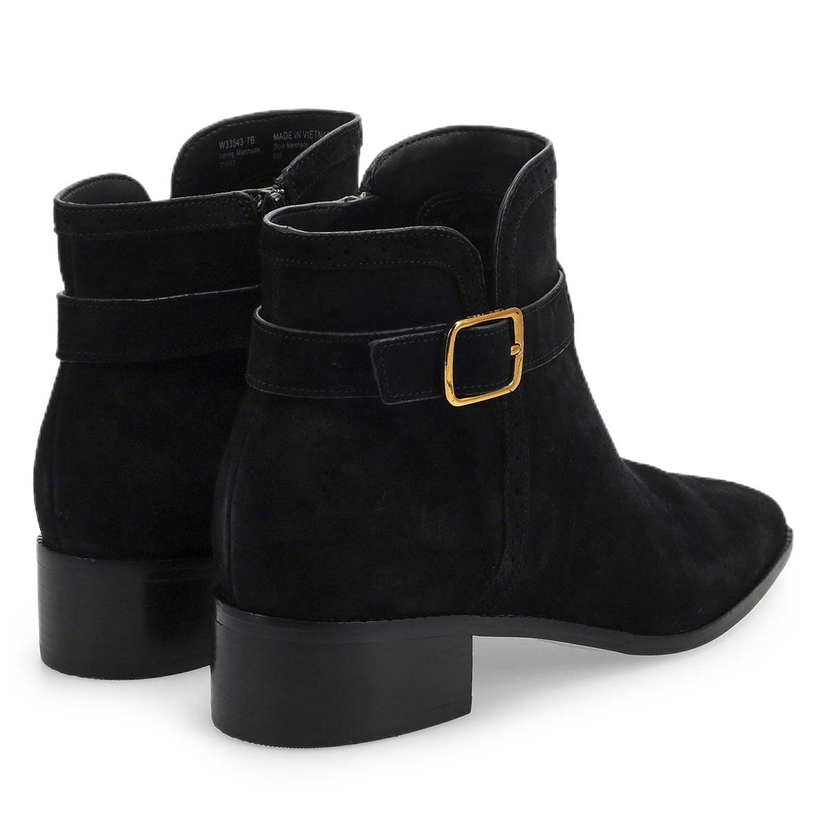 Bottine en suède NORELLA BUCKLE, noir, femmes