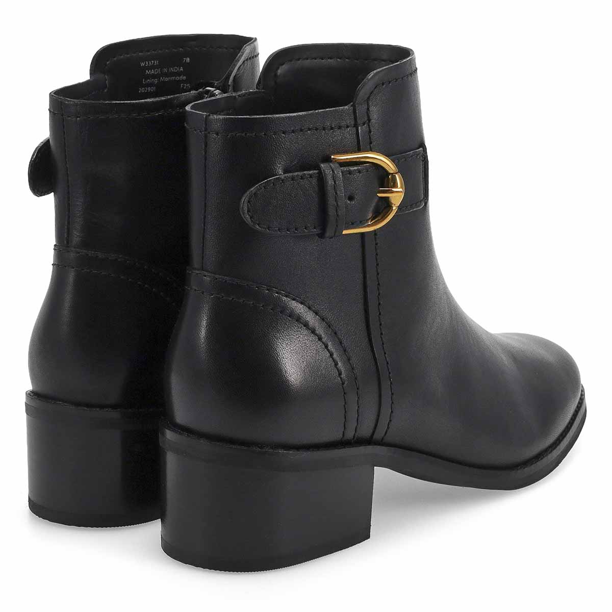Bottine en cuir HANOVER BUCKLE, noir, femmes