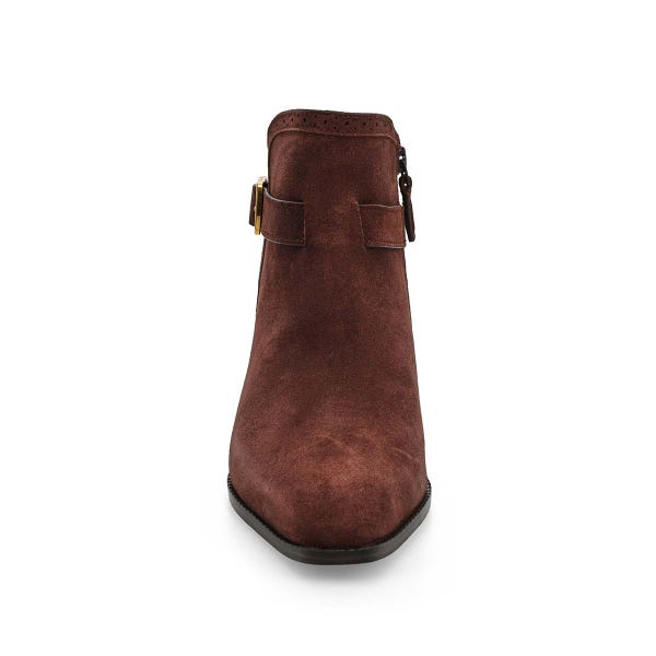 Women's Norella Buckle Suede Ankle Boot - Madeira Brown