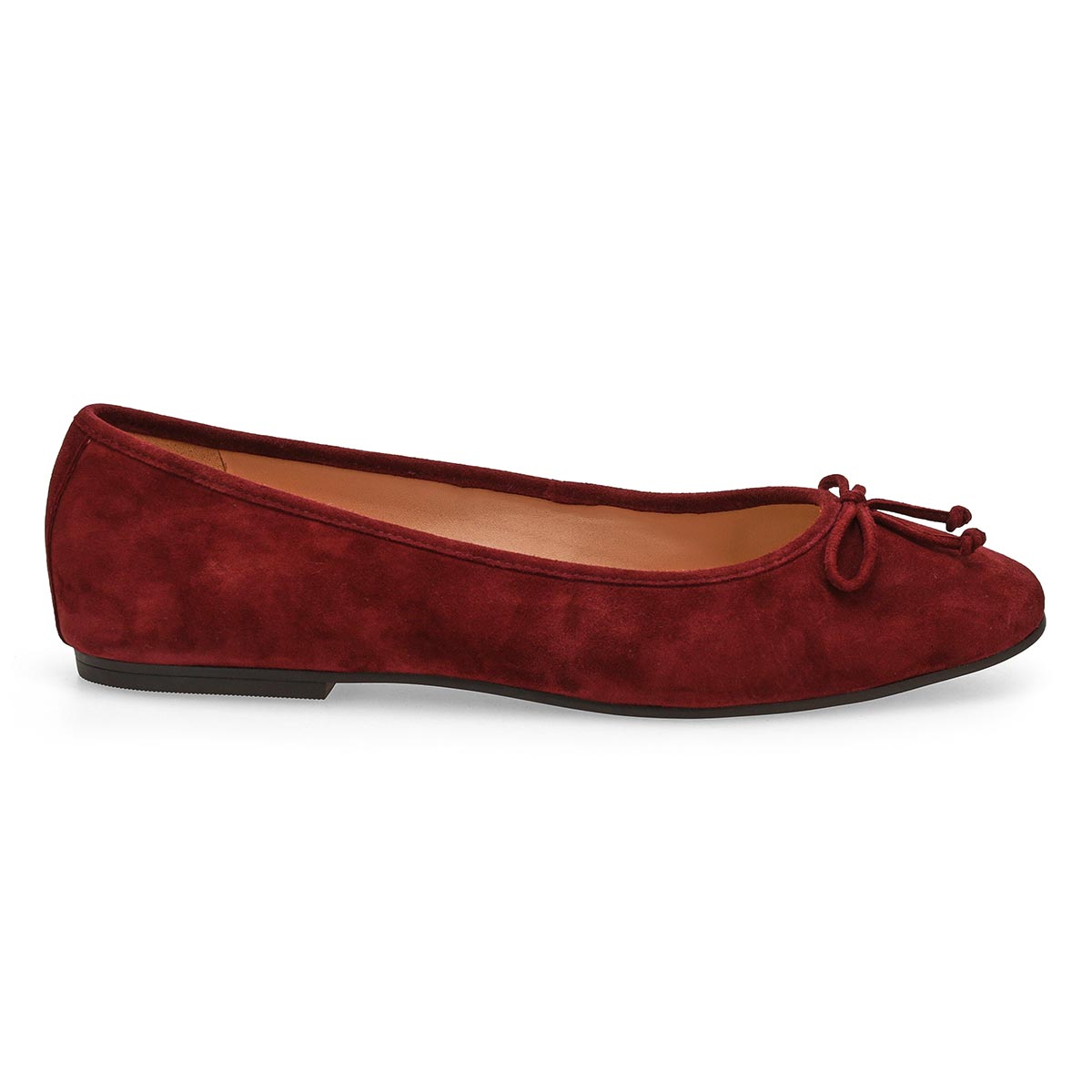 Women's  Yara Soft Suede Ballet Flat - Black Garnet