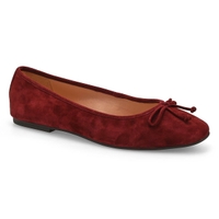 Women's  Yara Soft Suede Ballet Flat - Black Garnet