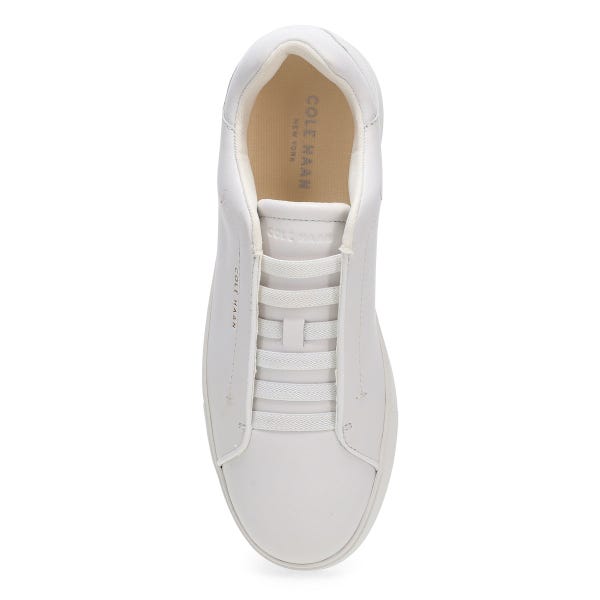 Baskets en cuir à enfiler GRANDPRØ LUXE SLIP ON, blanc, hommes