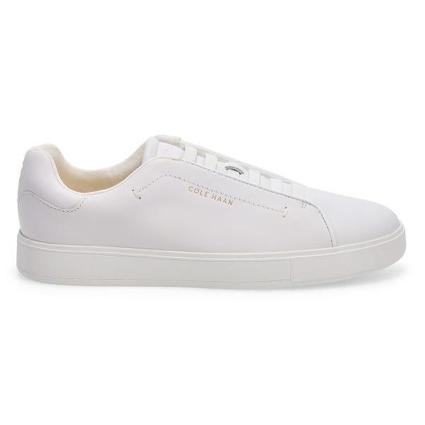 Baskets en cuir à enfiler GRANDPRØ LUXE SLIP ON, blanc, hommes