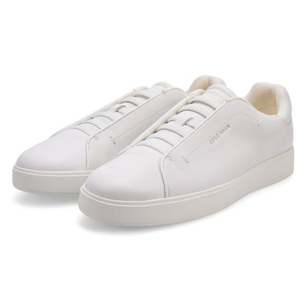 Baskets en cuir à enfiler GRANDPRØ LUXE SLIP ON, blanc, hommes