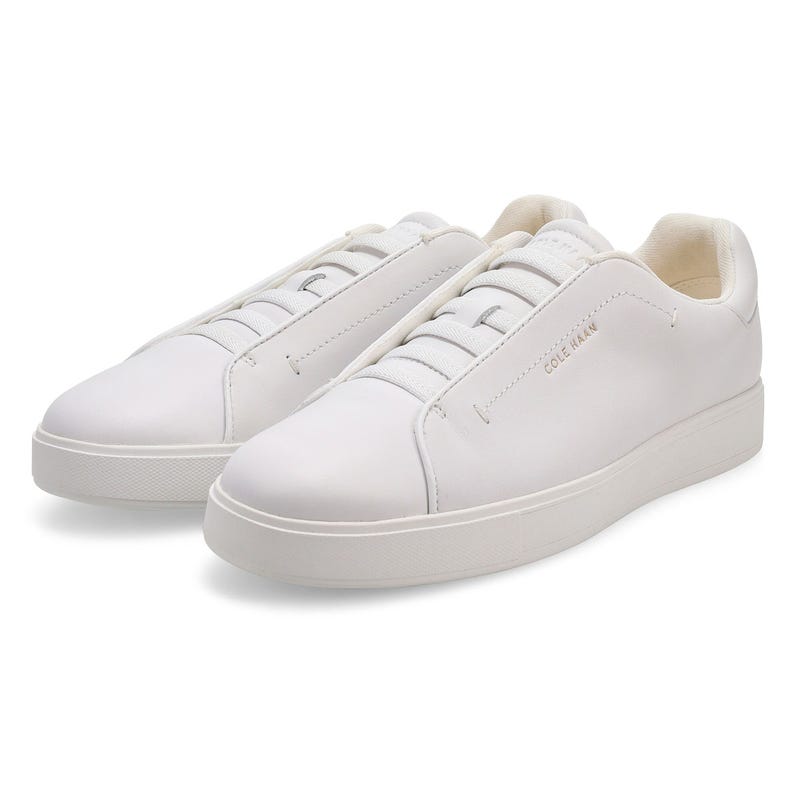 Baskets en cuir à enfiler GRANDPRØ LUXE SLIP ON, blanc, hommes