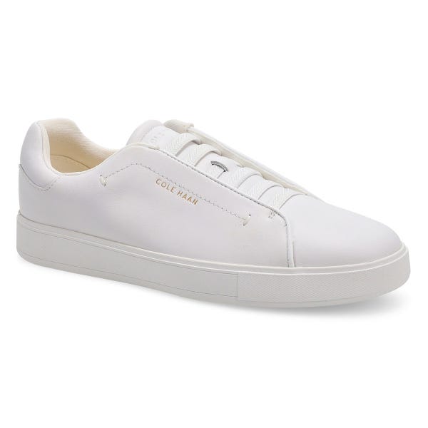 Baskets en cuir à enfiler GRANDPRØ LUXE SLIP ON, blanc, hommes
