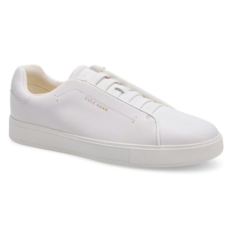 Baskets en cuir à enfiler GRANDPRØ LUXE SLIP ON, blanc, hommes