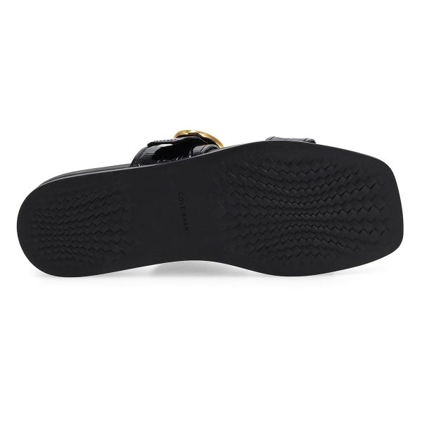 Women's Oaklynn Double Band Footbed Sandal - Black Croc Print