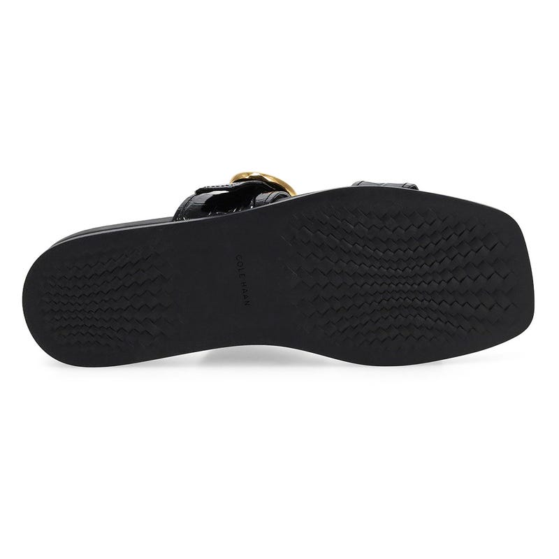 Women's Oaklynn Double Band Footbed Sandal - Black Croc Print