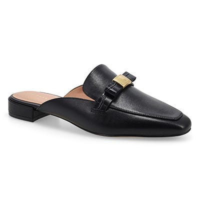Lds Pasha Bow Dress Mule - Black