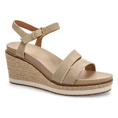 Lds Cloudfeel Ronnie Espadrille Wedge Sandal - Light Sesame/Natural