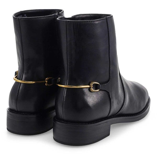 Women's Prue Bit Leather Ankle Boot - Black