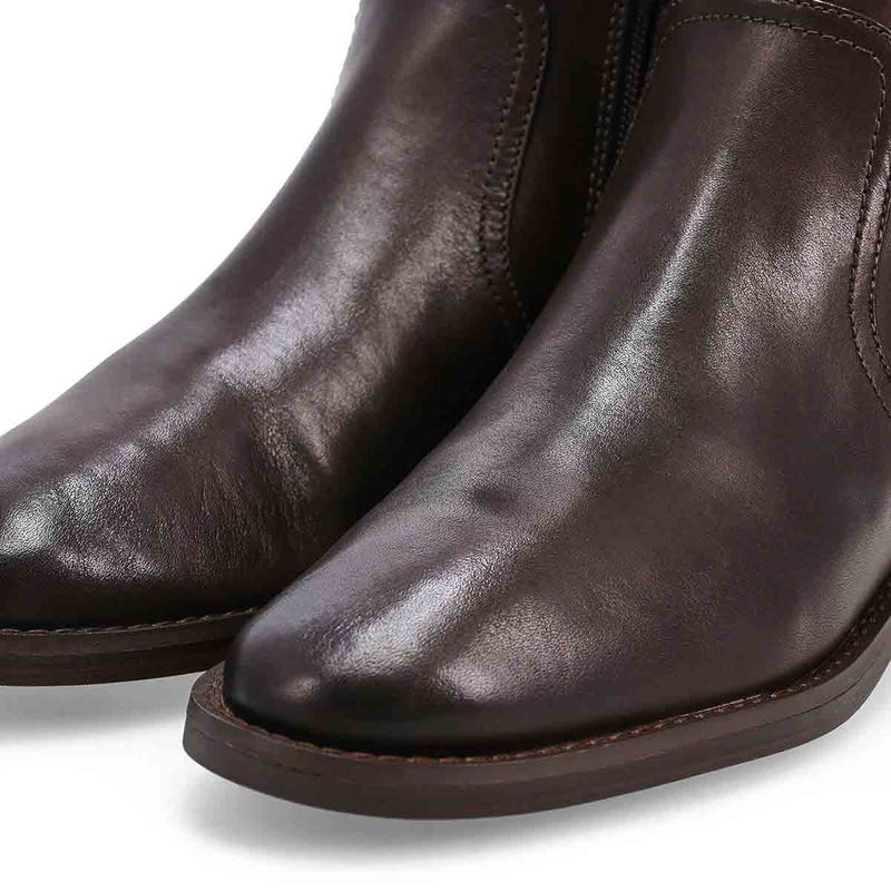 Women's Prue Bit Leather Ankle Boot - Dark Chocolate