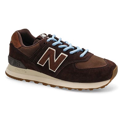 Lds 574 Lace Up Sneaker - Chocolate Brown