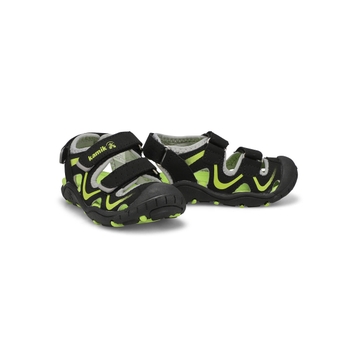 Infants' Wander Closed Toe Sandal - Black/Lime