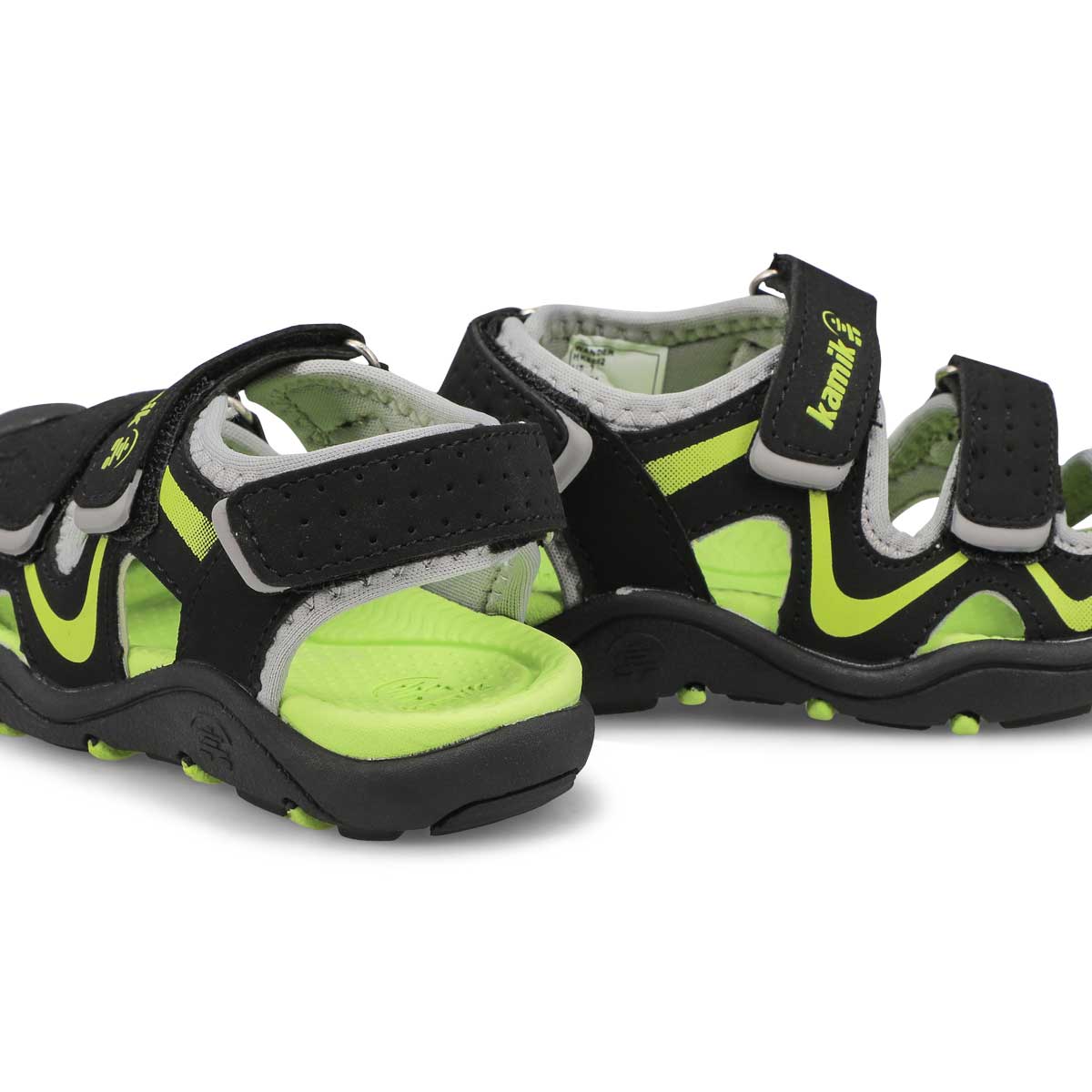 Infants' Wander Closed Toe Sandal - Black/Lime