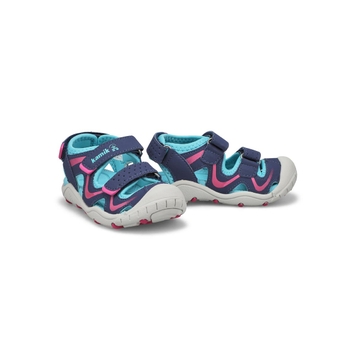 Infants' Wander Closed Toe Sandal - Navy/Magenta